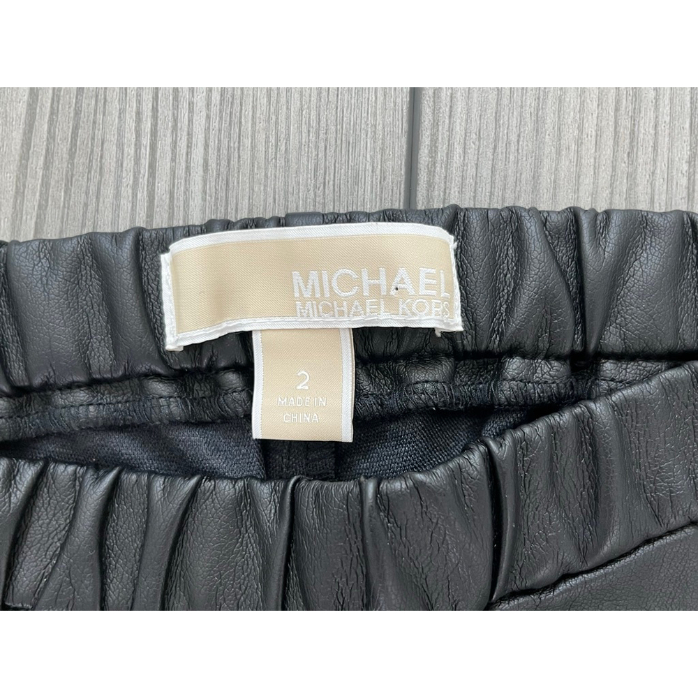Michael Kors Black Faux Leather Leggings Women's Size 2 - Picture 3 of 4
